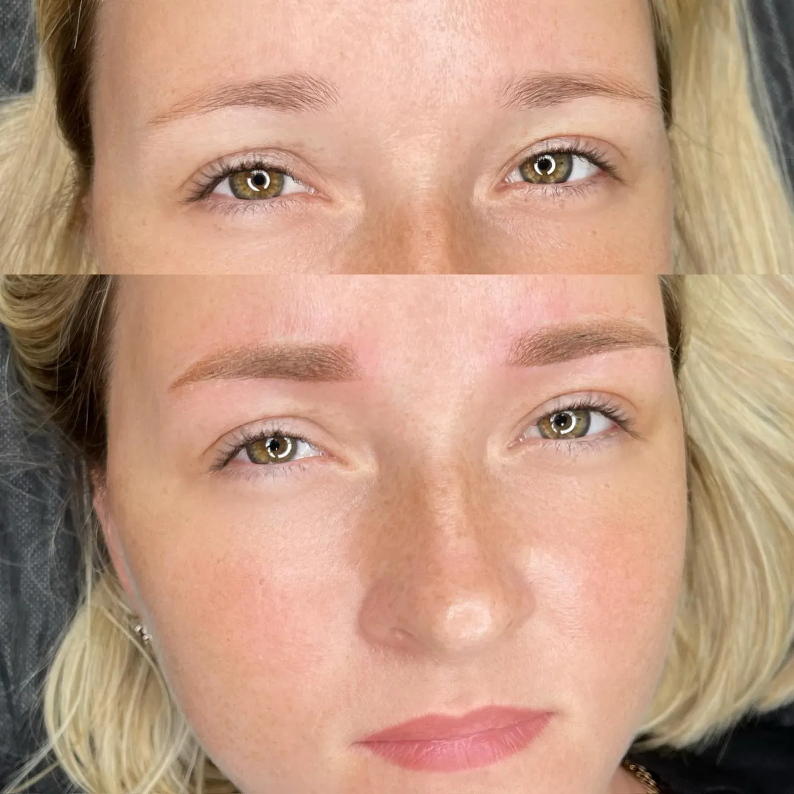 MB Beauty ombré powder brows — before and after