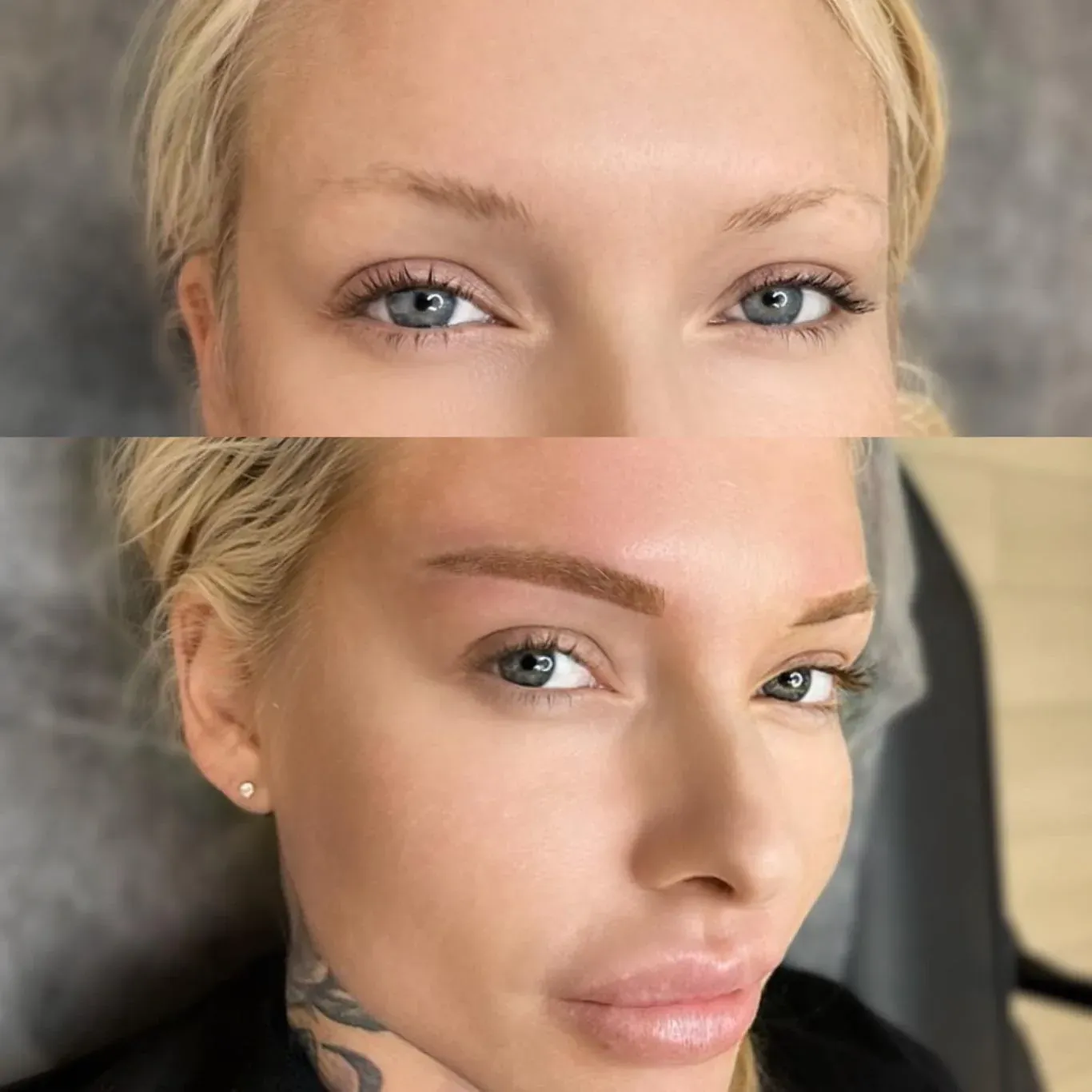 MB Beauty ombré powder brows — before and after
