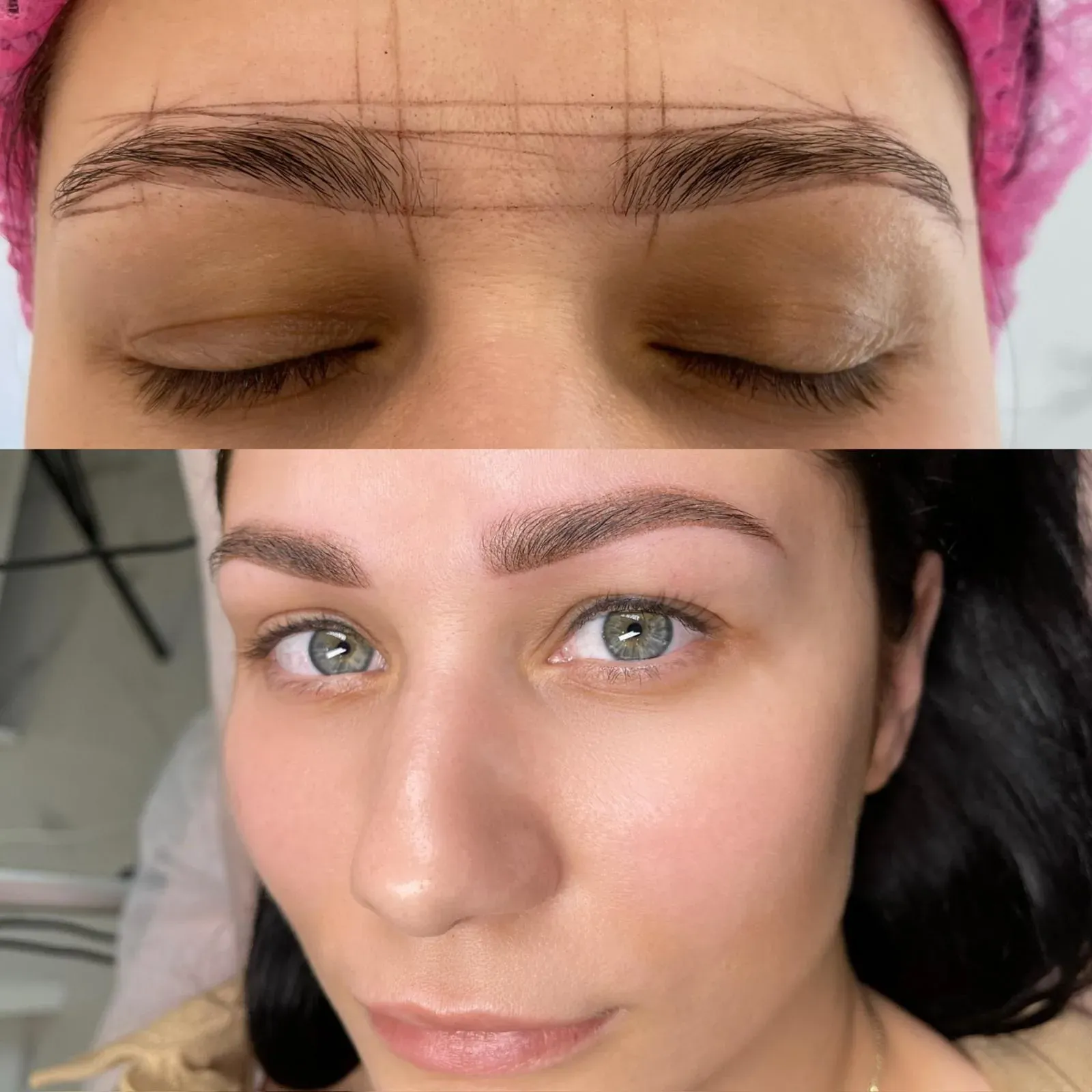 MB Beauty ombré powder brows — before and after