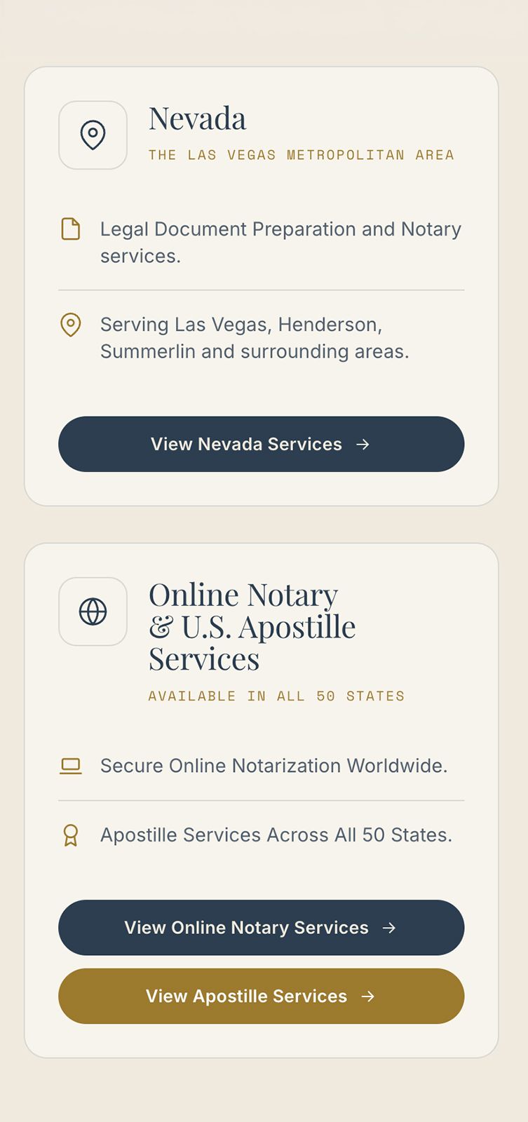Vital Docs — Legal & notary services website by Infinite Semantic Inc., screen 6
