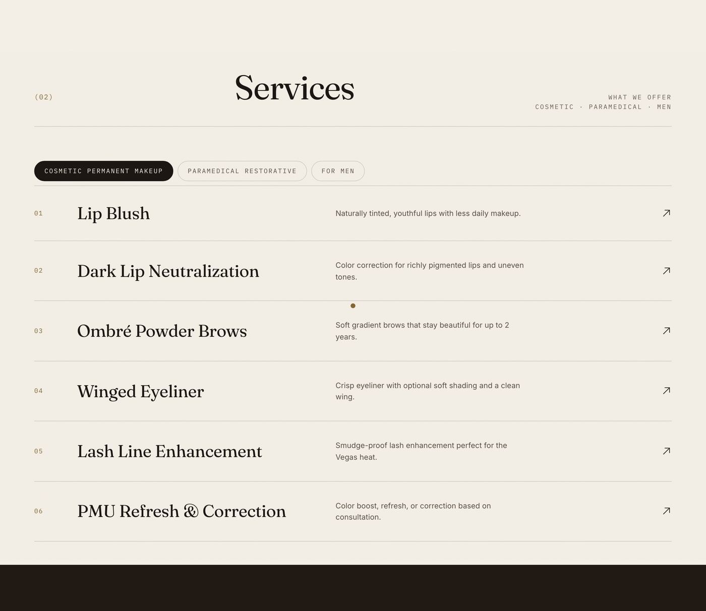 MB Beauty — Permanent & paramedical makeup website by Infinite Semantic Inc., screen 2