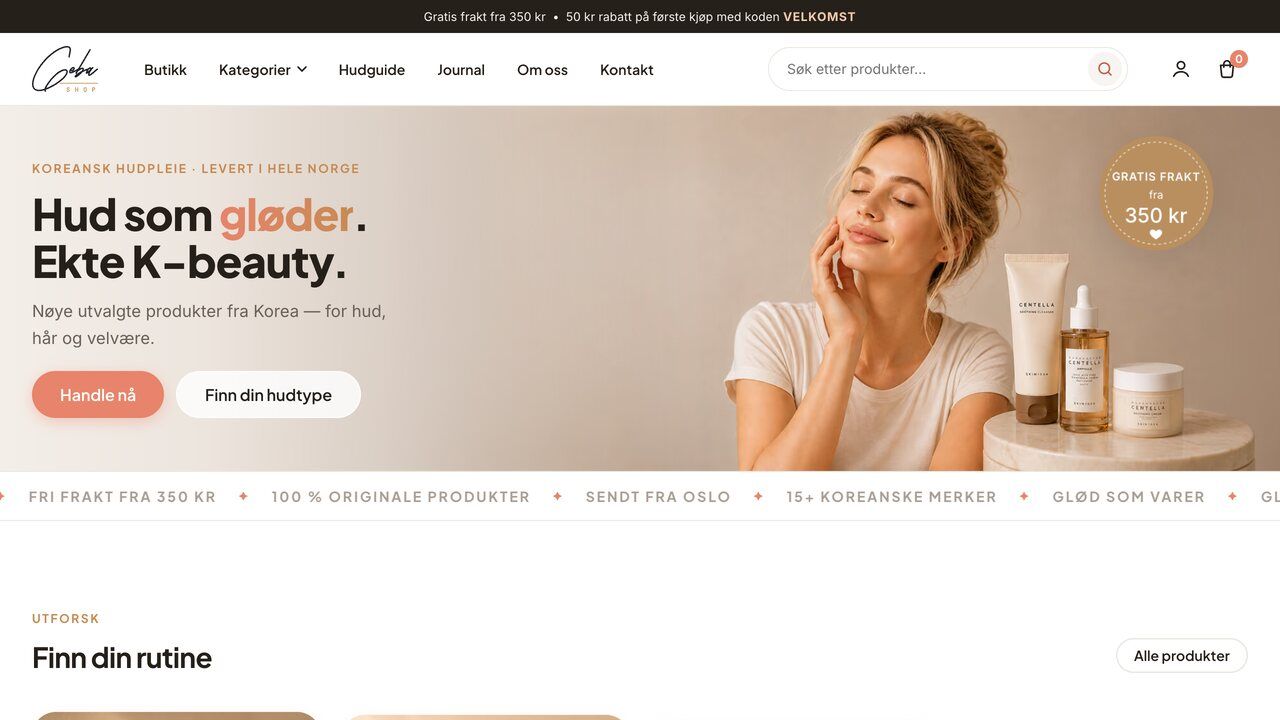 GebaShop — E-commerce & platform migration website by Infinite Semantic Inc., screen 1