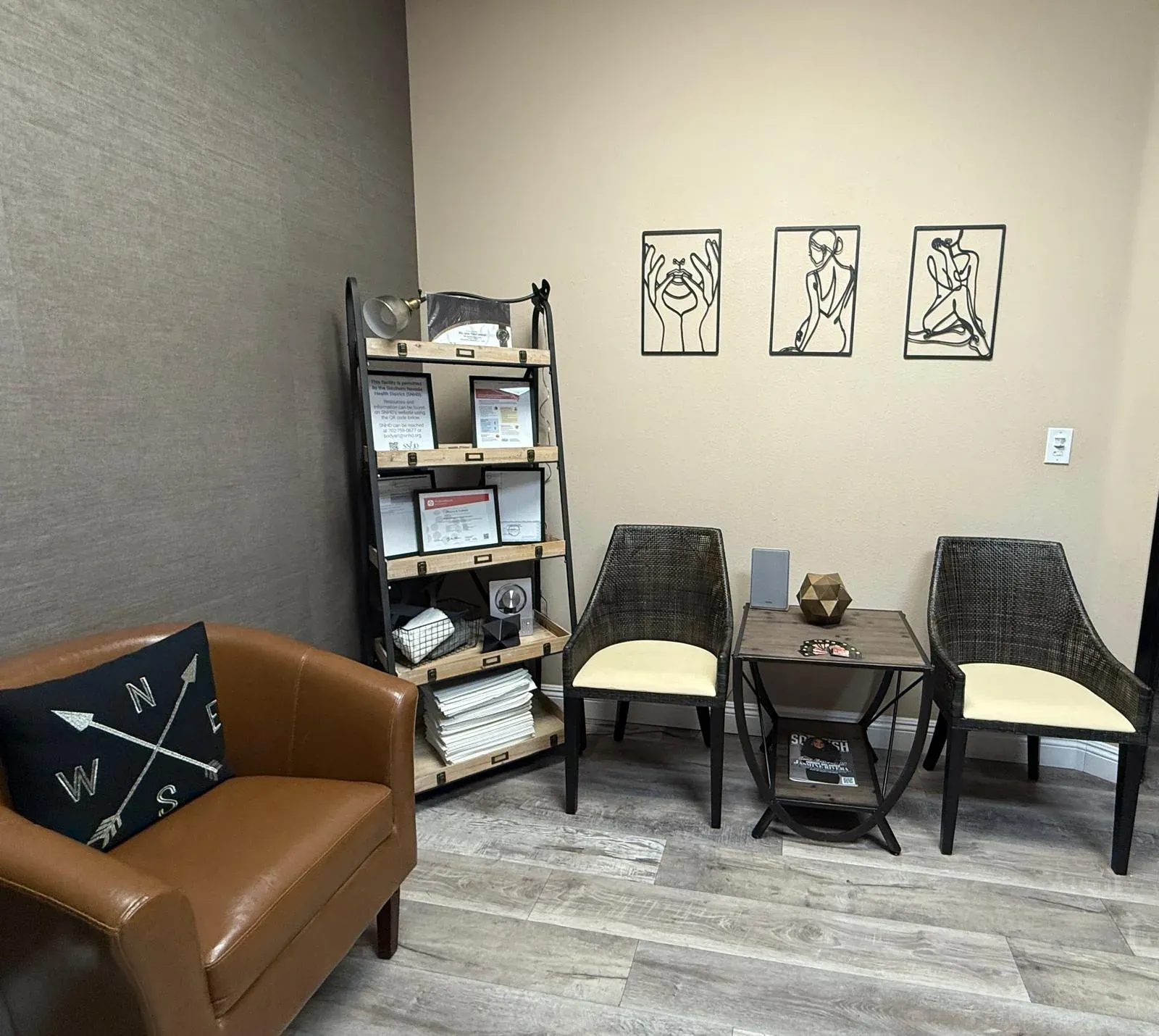 MB Beauty studio waiting area